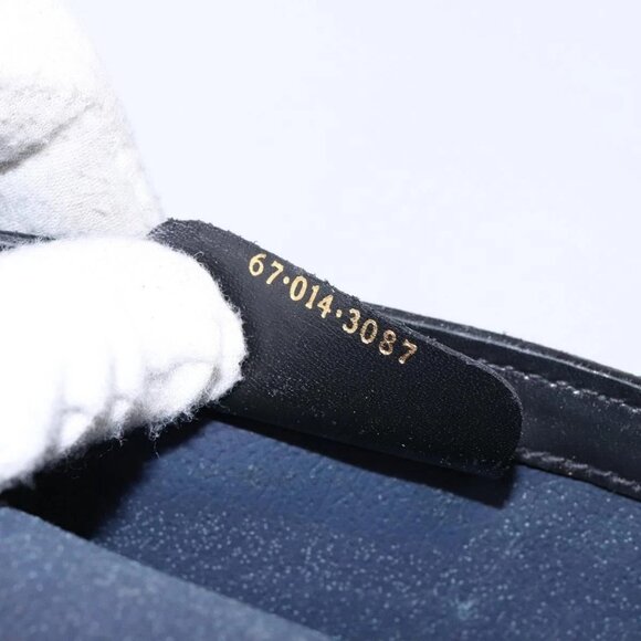 GUCCI GG Supreme Sherry Line Clutch Bag PVC Navy Gold 67 014 3087 Auth 140986 - Picture 15 of 15